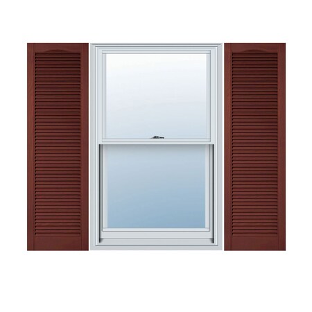 Ekena Millwork Lifetime Vinyl, Cathedral Top All Louver, Open Louver Shutters, w/Shutter-Loks, LL5C18X03500RD LL5C18X03500RD